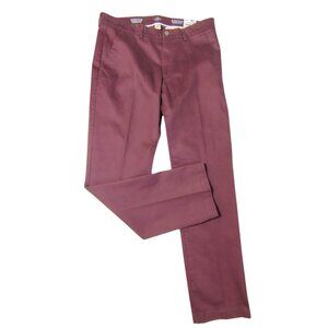 St. John’s Bay Stretch Chino Pants 36x34 Burnished Burgundy